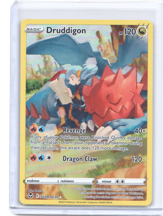 Druddigon Ultra Rare SWSH12: Silver Tempest Trainer Gallery TG09/TG30 NM