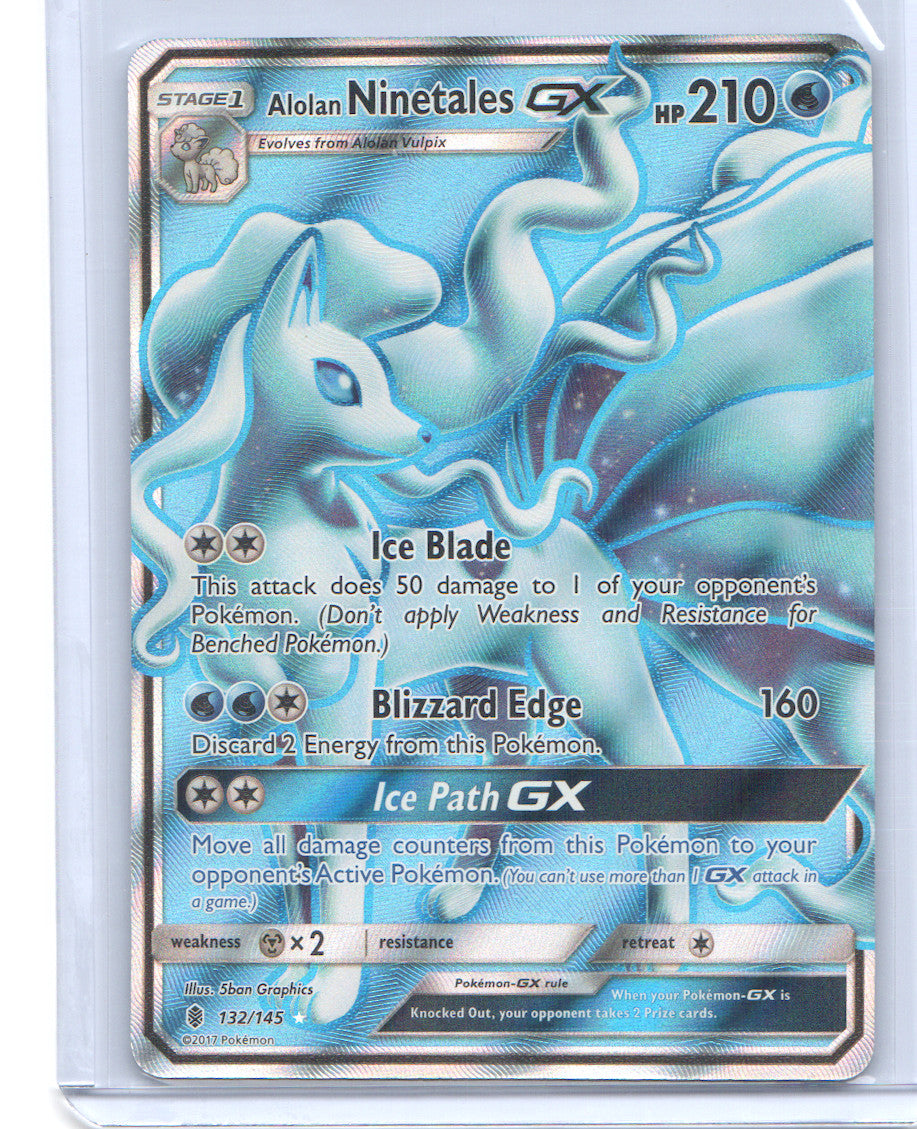 Alolan Ninetales GX (Full Art) Ultra Rare SM - Guardians Rising 132/145 NM
