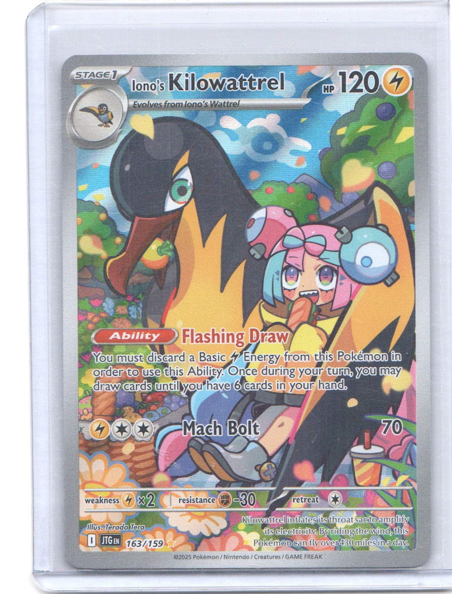 Iono's Kilowattrel Illustration Rare SV09: Journey Together 163/159 NM