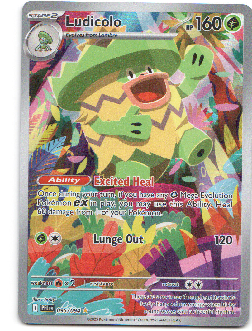 Ludicolo Illustration Rare ME02: Phantasmal Flames 095/094 NM