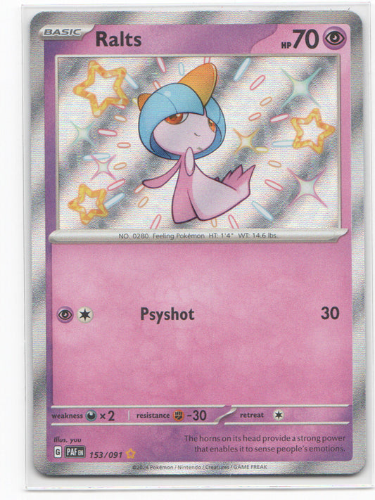 Ralts - Shiny Rare SV: Paldean Fates 153/091 NM
