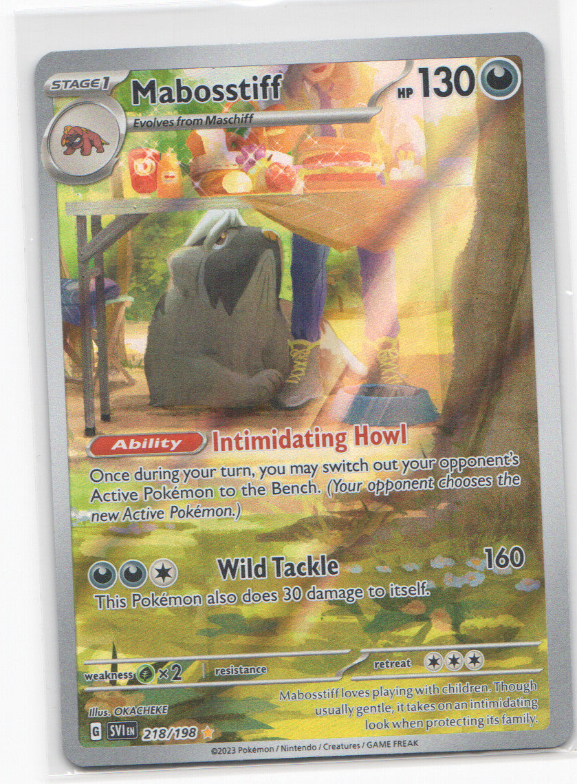 Mabosstiff - Illustration Rare SV01: Scarlet & Violet Base Set 218/198 NM