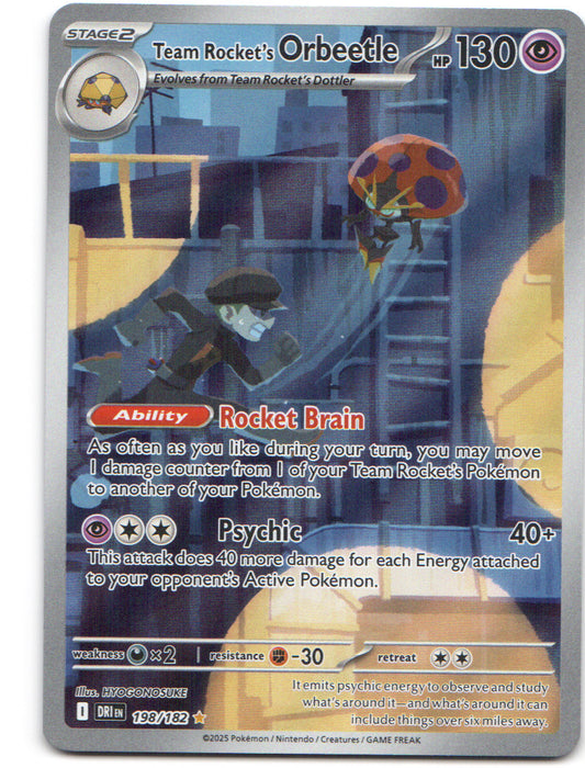 Team Rocket's Orbeetle Illustration Rare SV10: Destined Rivals 198/182 NM