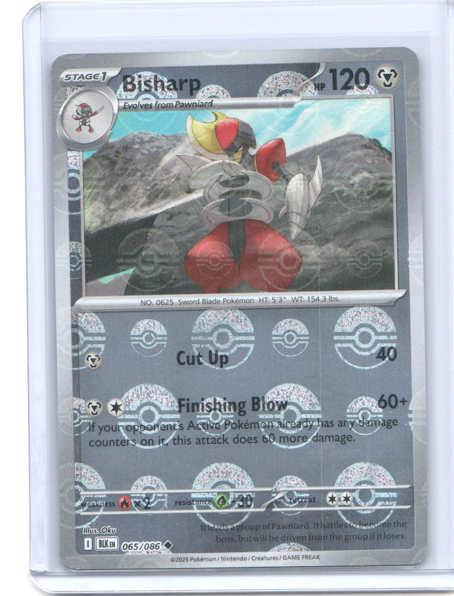 Bisharp (Poke Ball Pattern) Uncommon SV: Black Bolt 065/086 NM