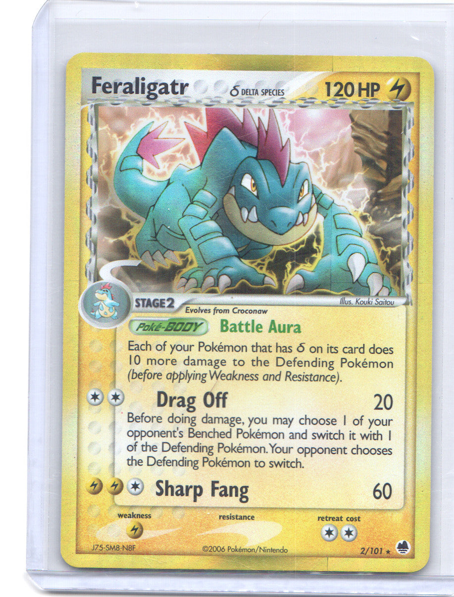 Feraligatr (Delta Species) Holo Rare EX Dragon Frontiers 2/101 LP