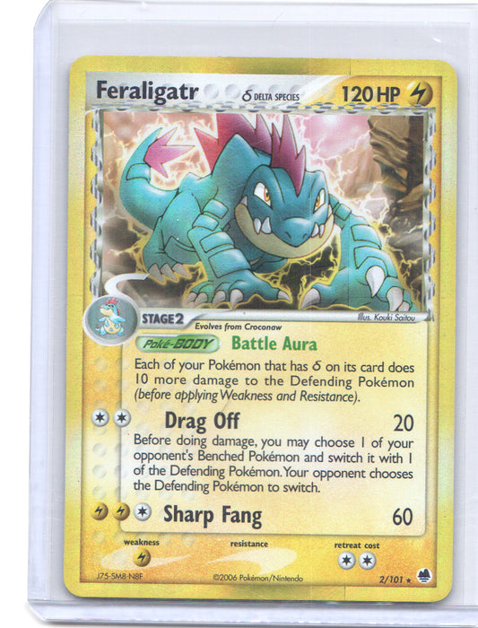 Feraligatr (Delta Species) Holo Rare EX Dragon Frontiers 2/101 LP