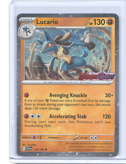 Lucario (Scarlet & Violet Stamp) Uncommon Miscellaneous Cards & Products 114/198