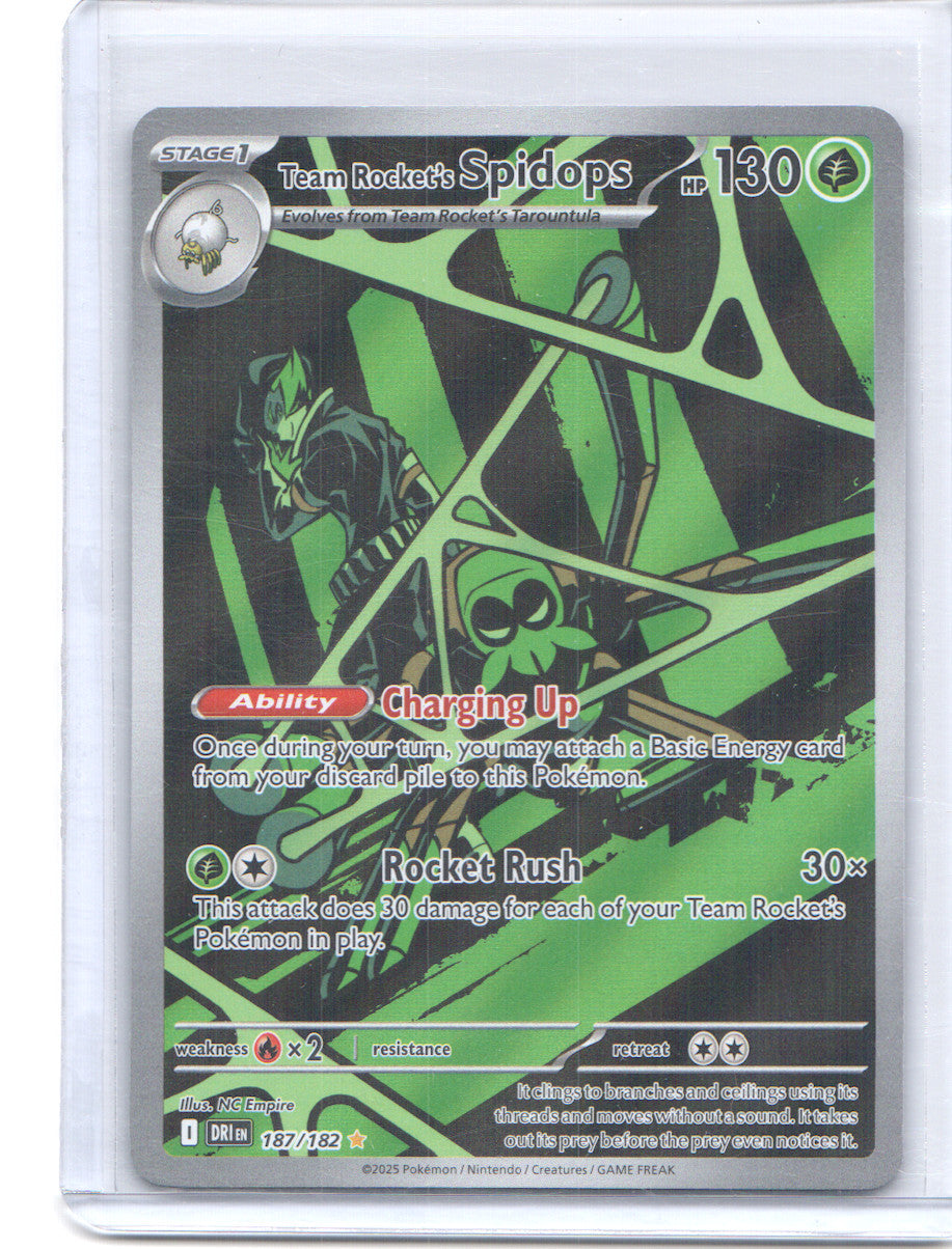 Team Rocket's Spidops Illustration Rare SV10: Destined Rivals 187/182 NM