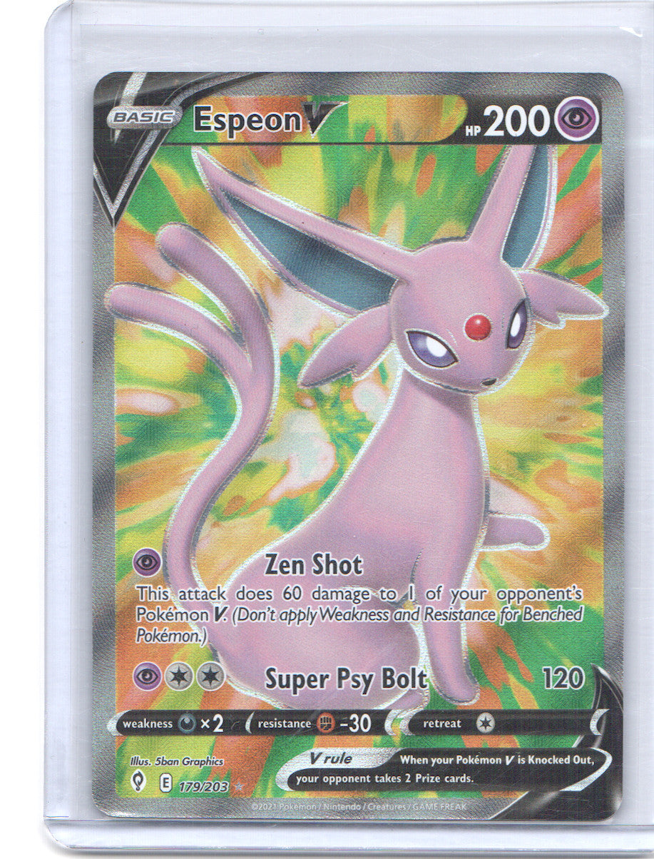 Espeon V (Full Art) Ultra Rare SWSH07: Evolving Skies 179/203 NM