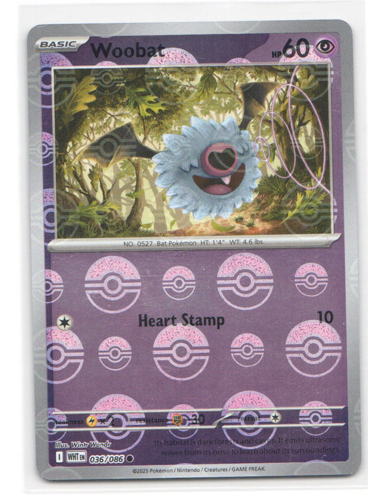 Woobat (Poke Ball Pattern) Common SV: White Flare 036/086 NM