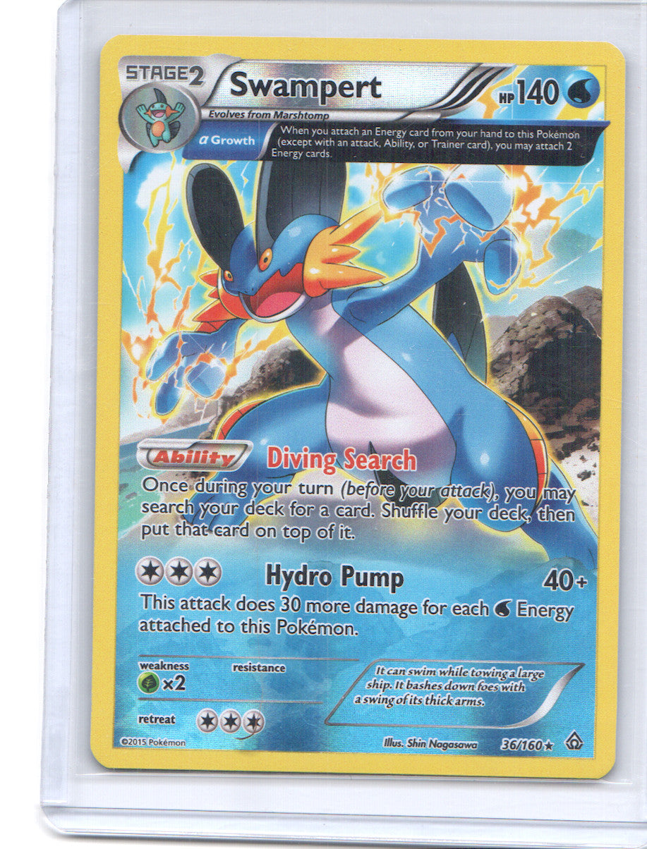 Swampert (Alpha) Holo Rare XY - Primal Clash 36/160 LP
