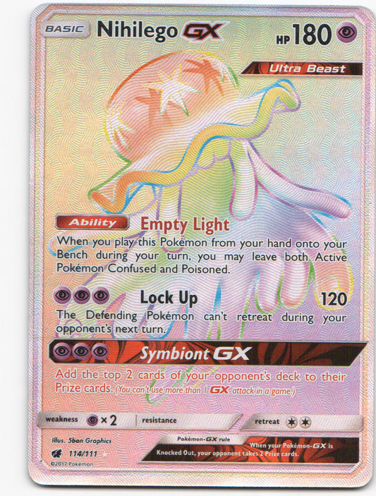 Nihilego GX (Secret) Secret Rare SM - Crimson Invasion 114/111 NM