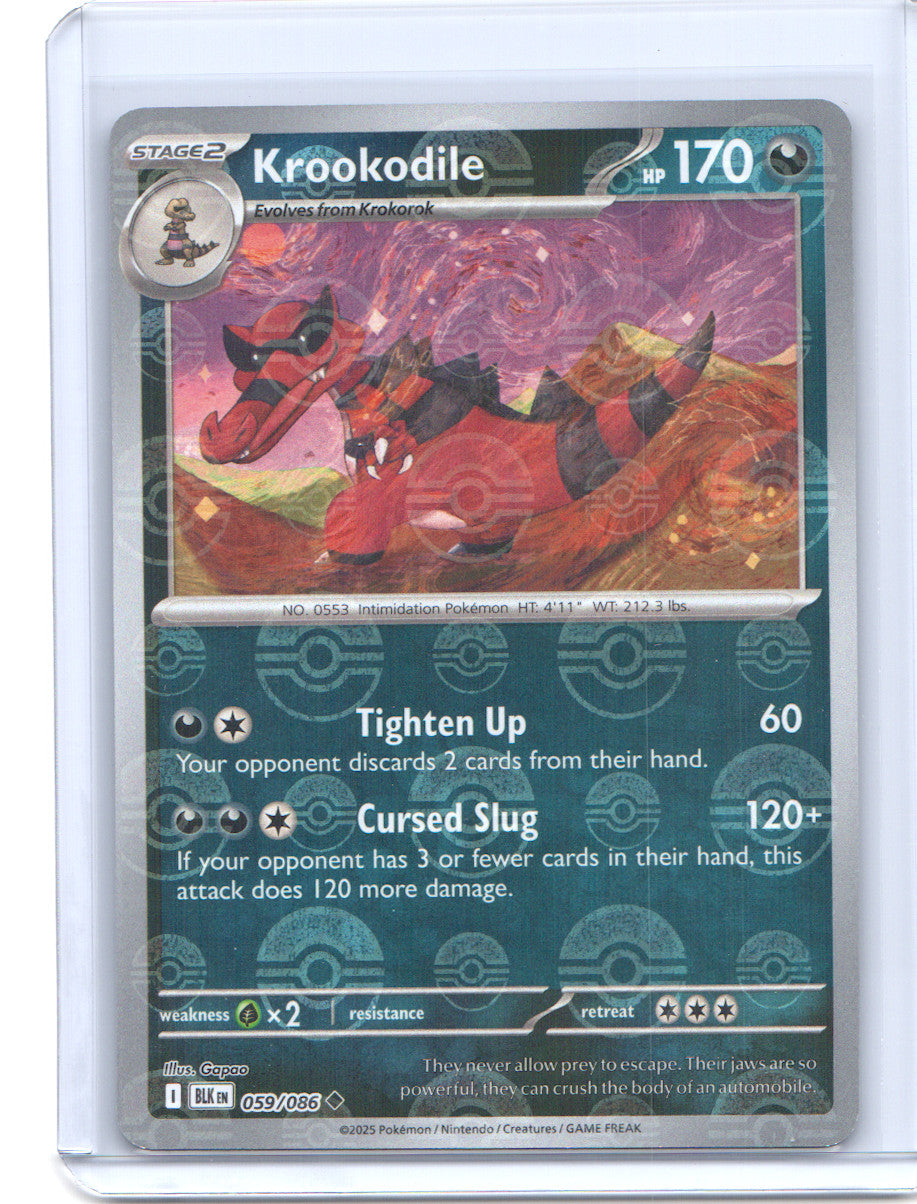 Krookodile (Poke Ball Pattern) Uncommon SV: Black Bolt 059/086 NM
