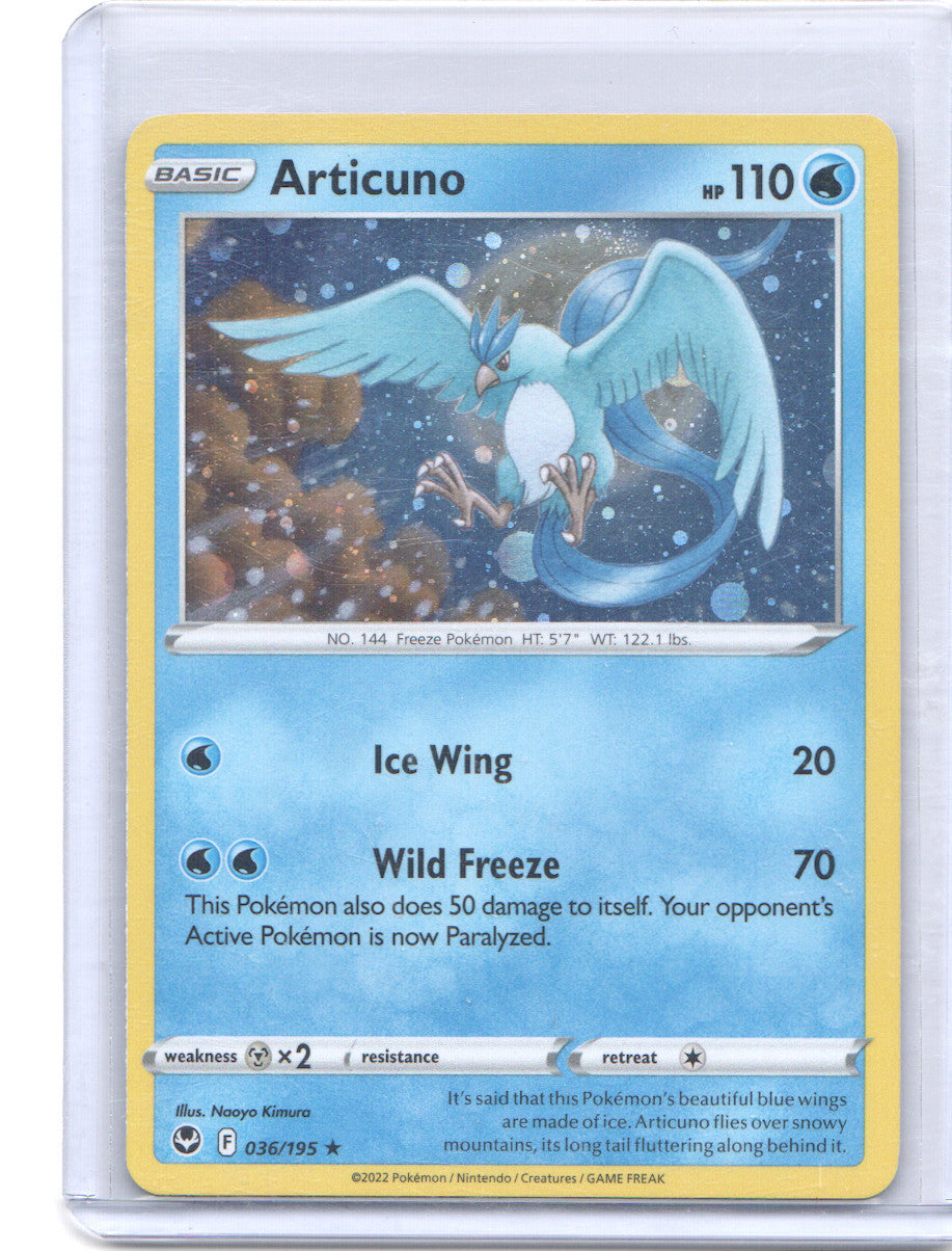 Articuno Holo Rare SWSH12: Silver Tempest 036/195 NM