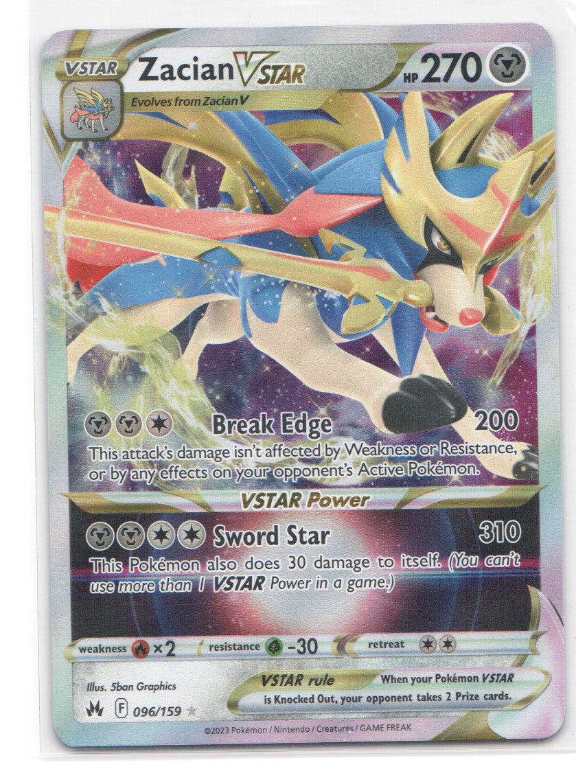 Zacian VSTAR Ultra Rare Crown Zenith 096/159 NM