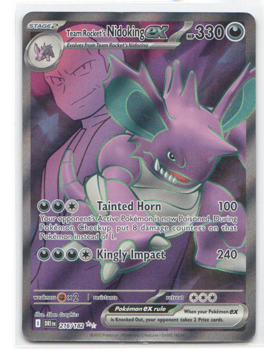 Team Rocket's Nidoking ex Ultra Rare SV10: Destined Rivals 216/182 NM