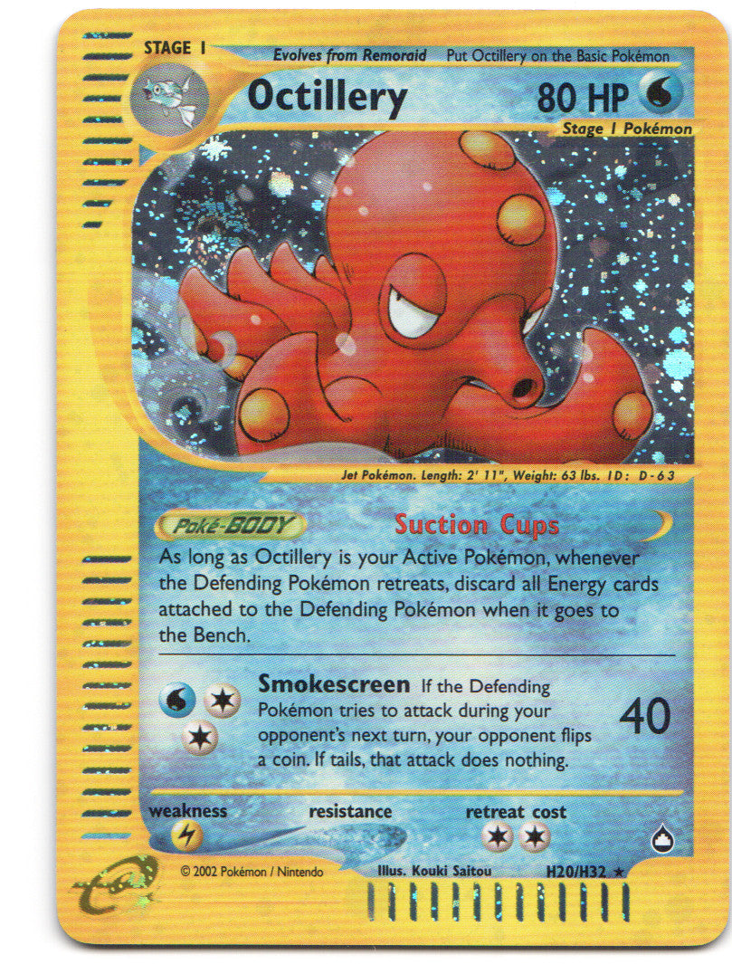 Octillery (H20) Holo Rare Aquapolis H20/H32 NM