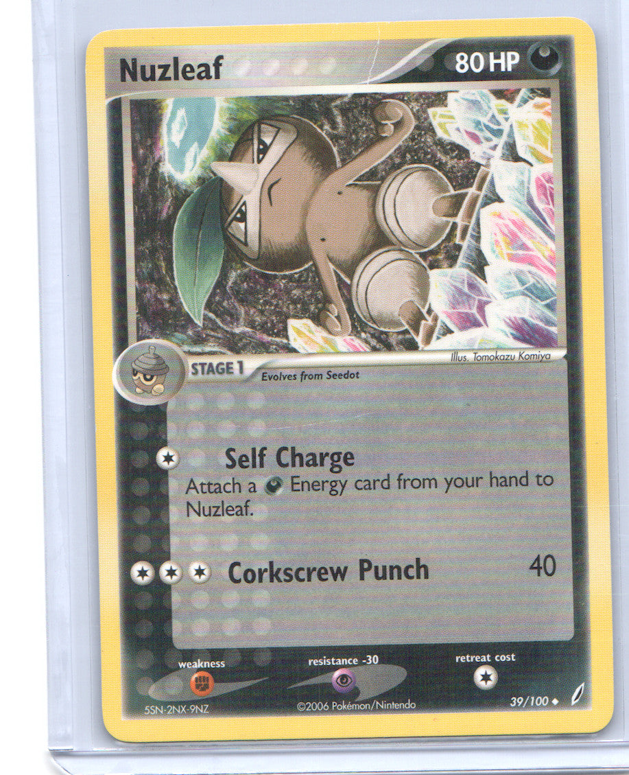 Nuzleaf Uncommon EX Crystal Guardians 39/100 NM