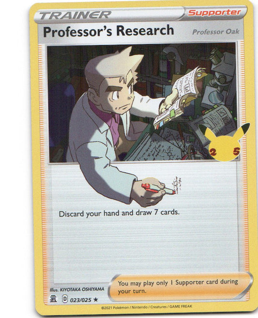 Professor's Research (Professor Oak) 23 Celebrations Holofoil Pokemon NM