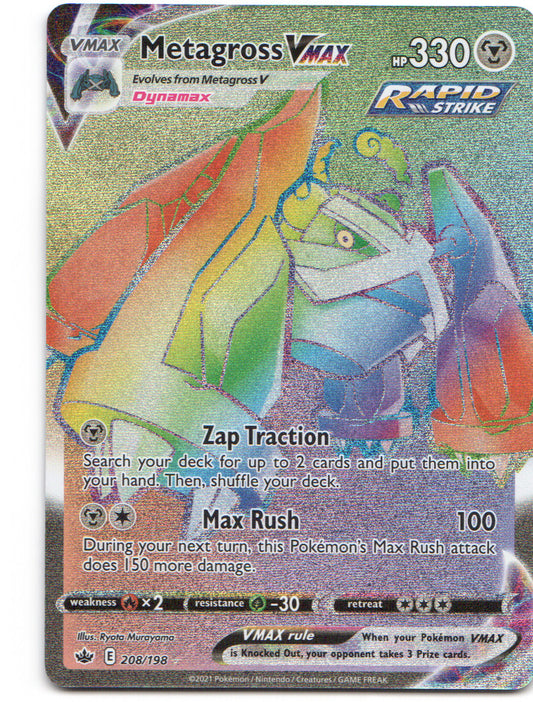 Metagross VMAX (Secret) Secret Rare SWSH06: Chilling Reign 208/198 NM