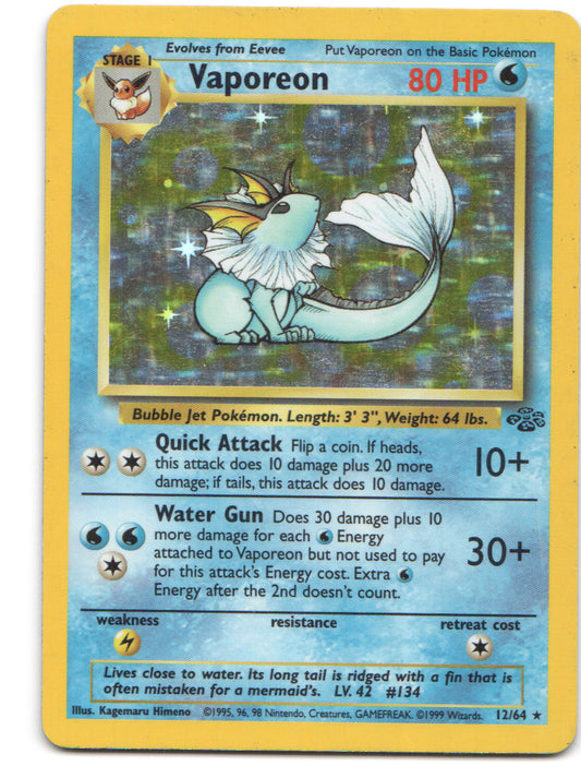 Vaporeon (12) Holo Rare Jungle 12/64 MP