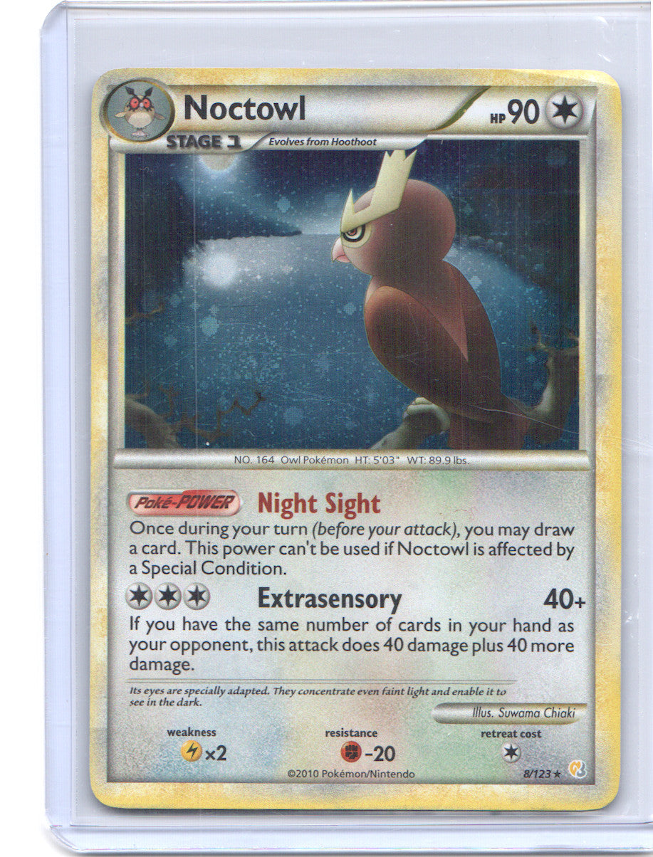 Noctowl Holo Rare HeartGold SoulSilver 8/123 DMG