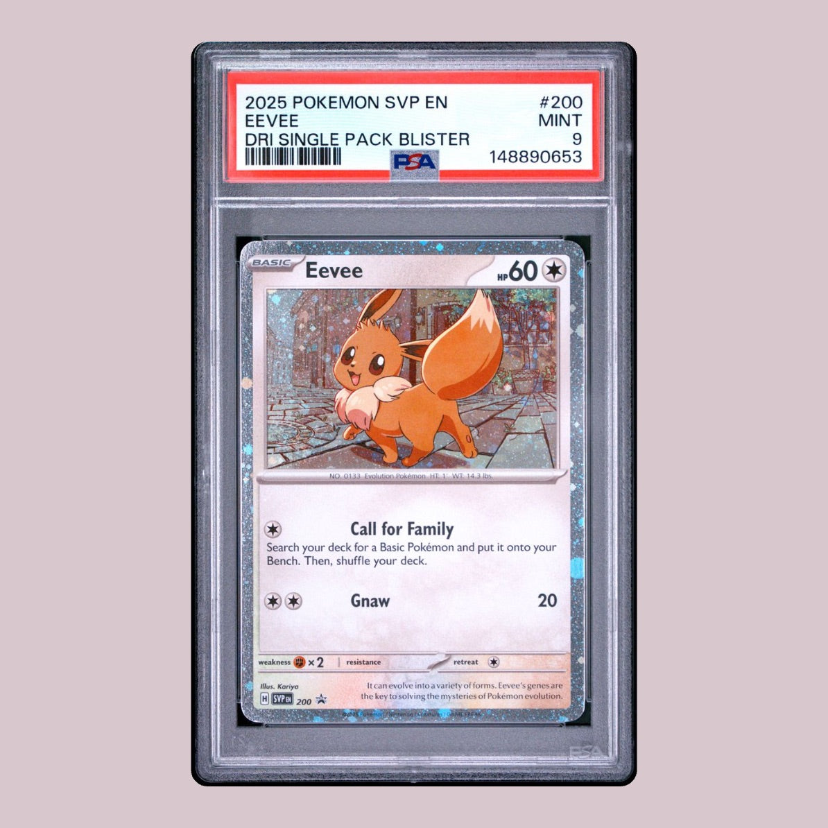 Eevee - 2025 Pokemon SVP EN - DRI Single Pack Blister - #200 - PSA 9 MINT