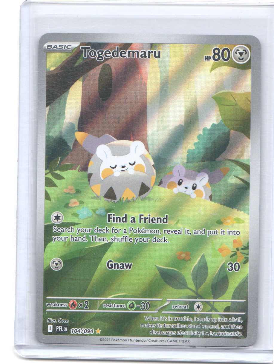 Togedemaru Illustration Rare ME02: Phantasmal Flames 104/094 NM