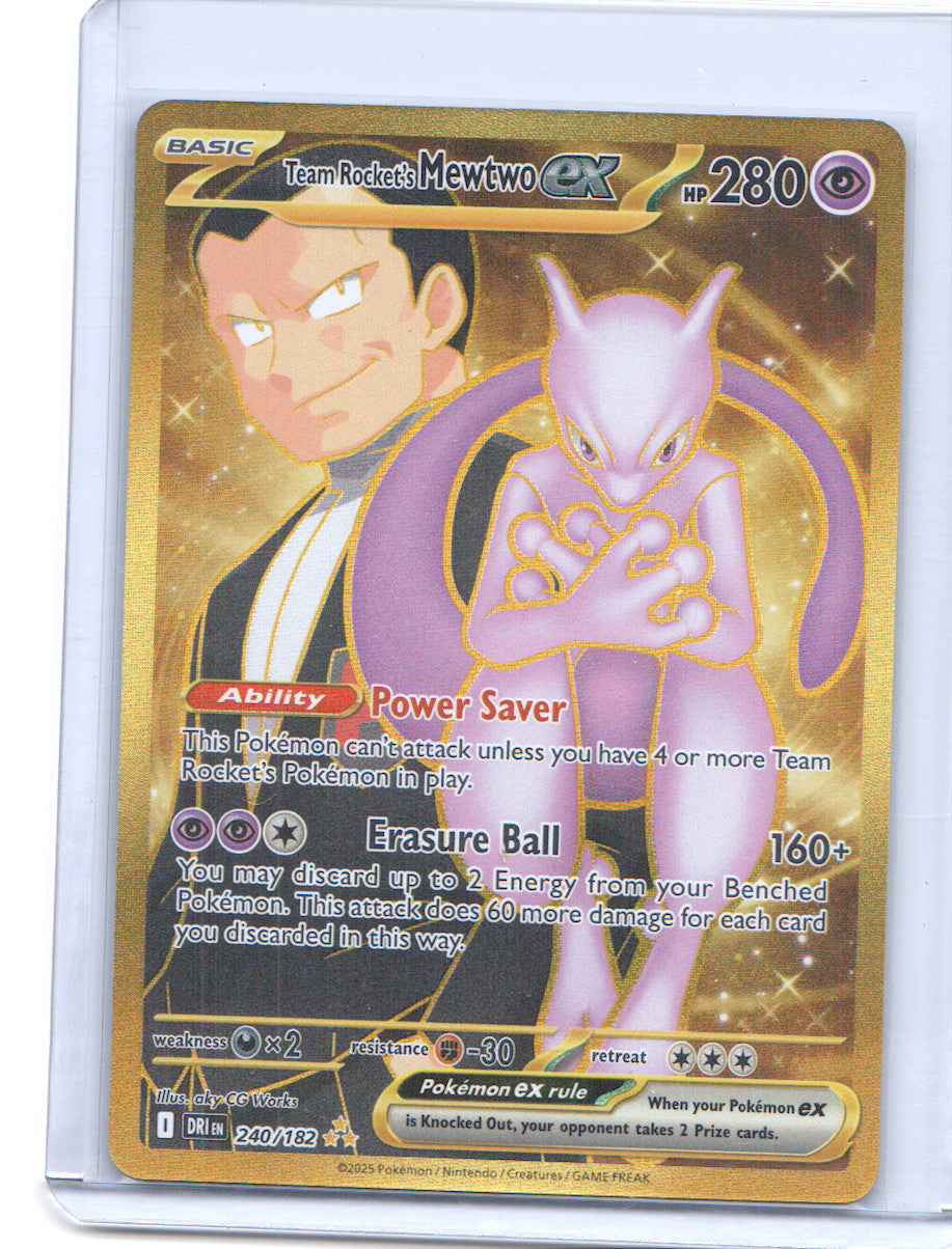 Team Rocket's Mewtwo ex Hyper Rare SV10: Destined Rivals 240/182 NM