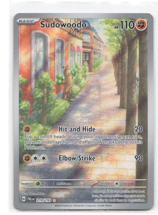 Sudowoodo Illustration Rare SV02: Paldea Evolved 219/193 NM
