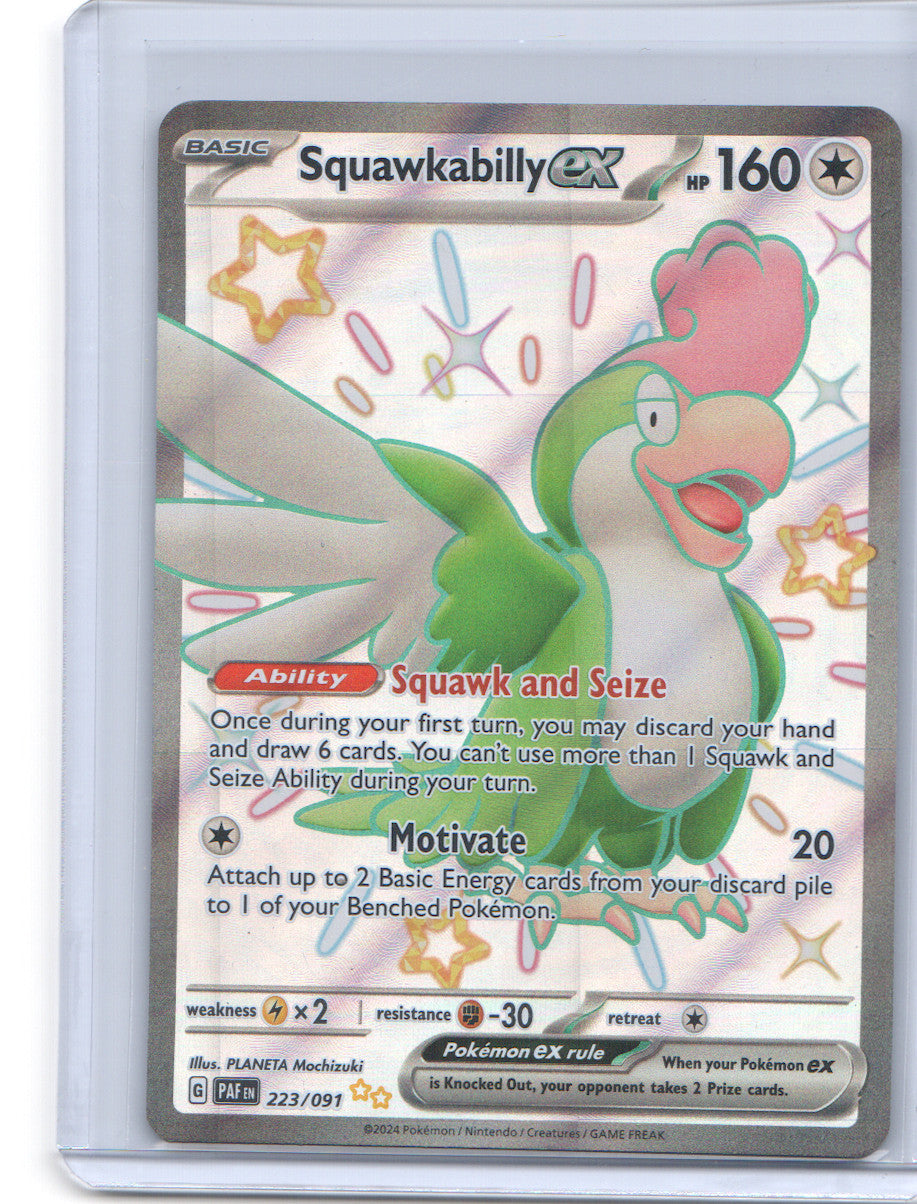 Squawkabilly ex Shiny Ultra Rare SV: Paldean Fates 223/091 NM