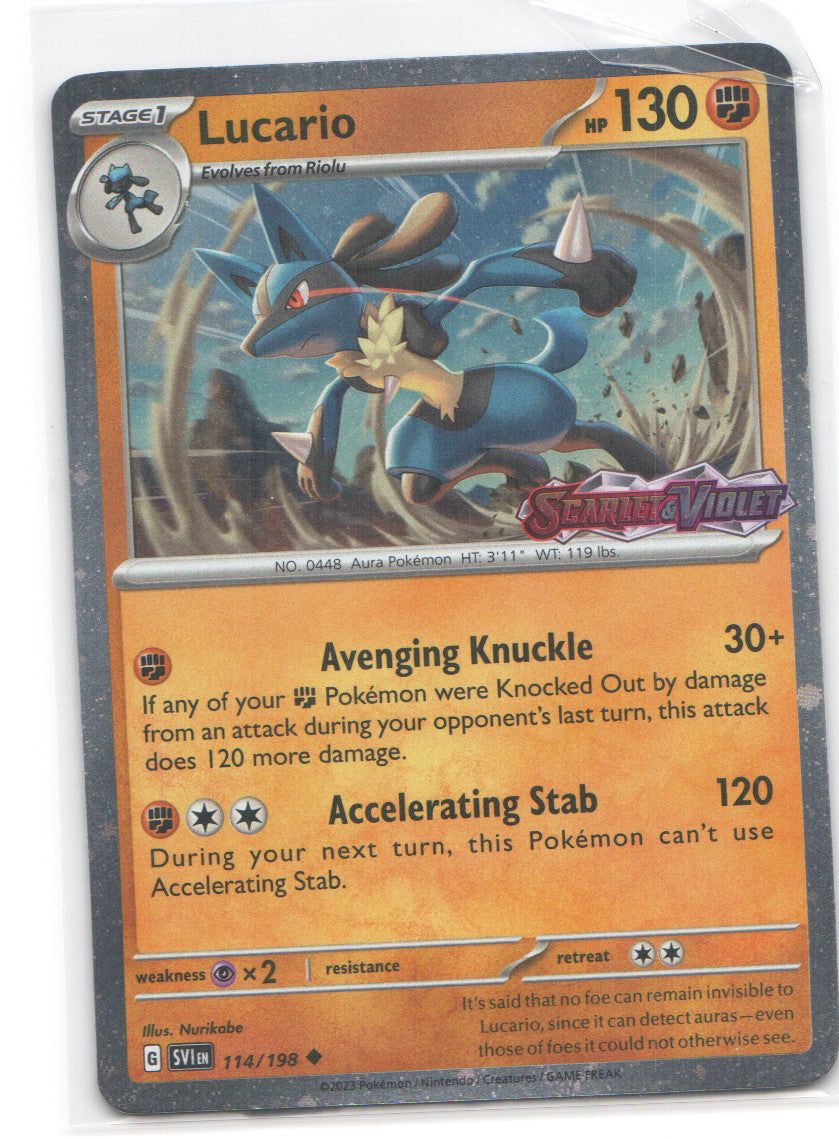 Lucario (Scarlet & Violet Stamp) Uncommon Miscellaneous Cards & Products 114/198 NM