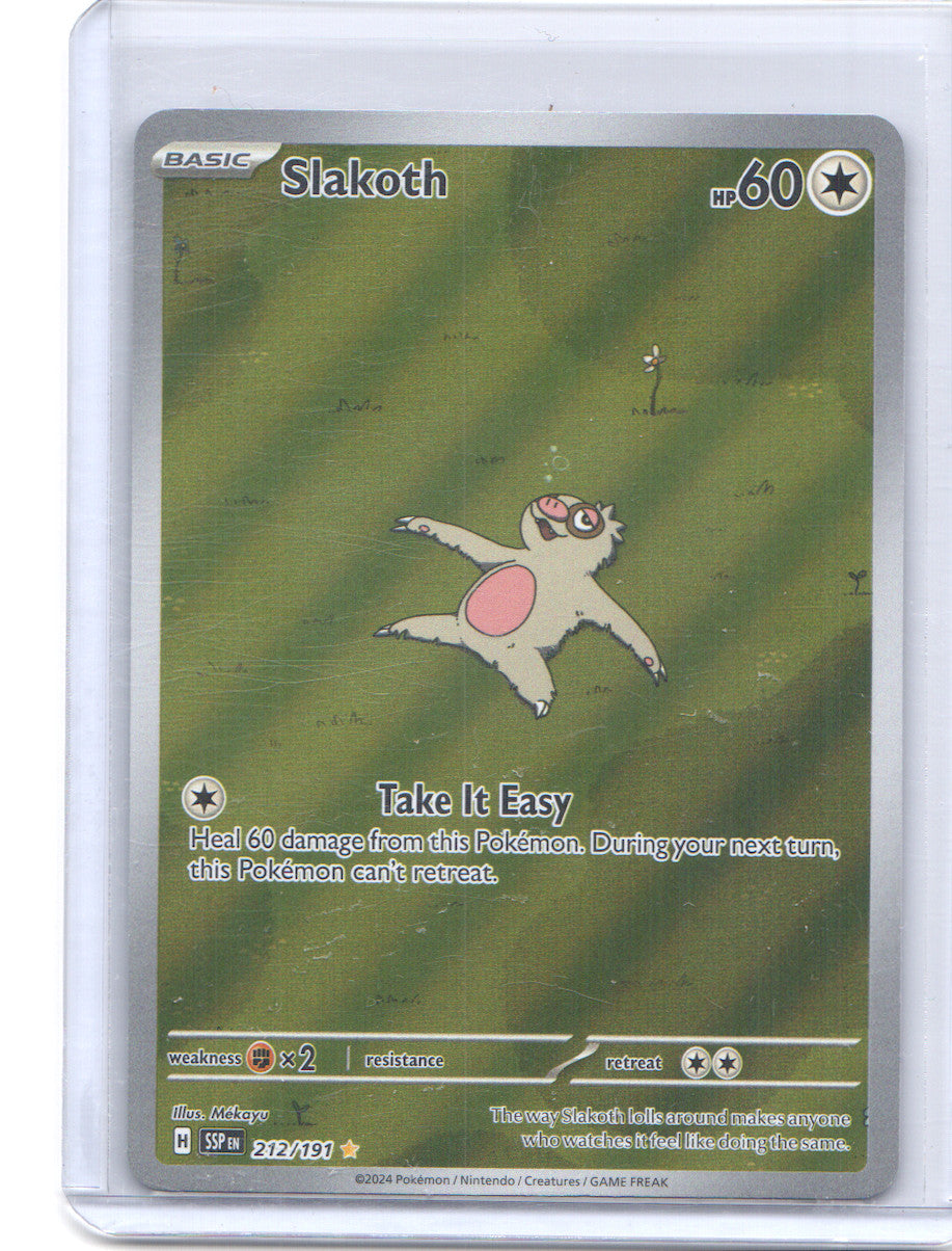 Slakoth Illustration Rare SV08: Surging Sparks 212/191 NM