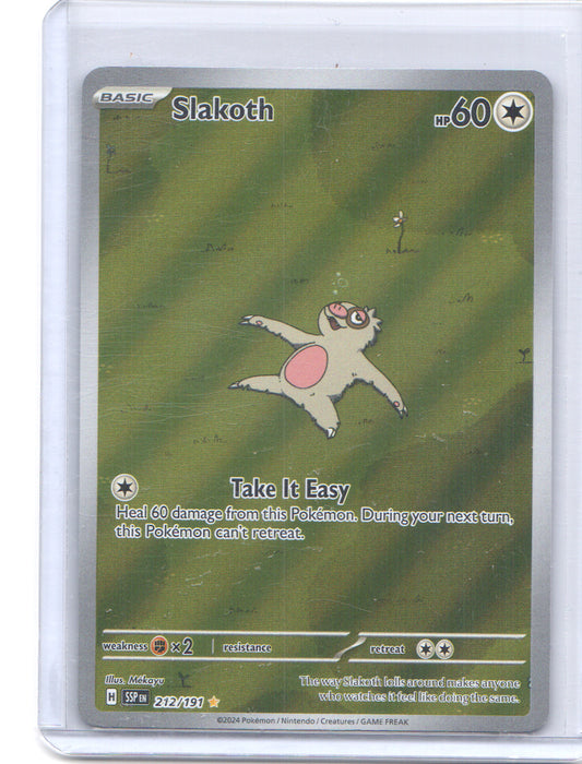 Slakoth Illustration Rare SV08: Surging Sparks 212/191 NM