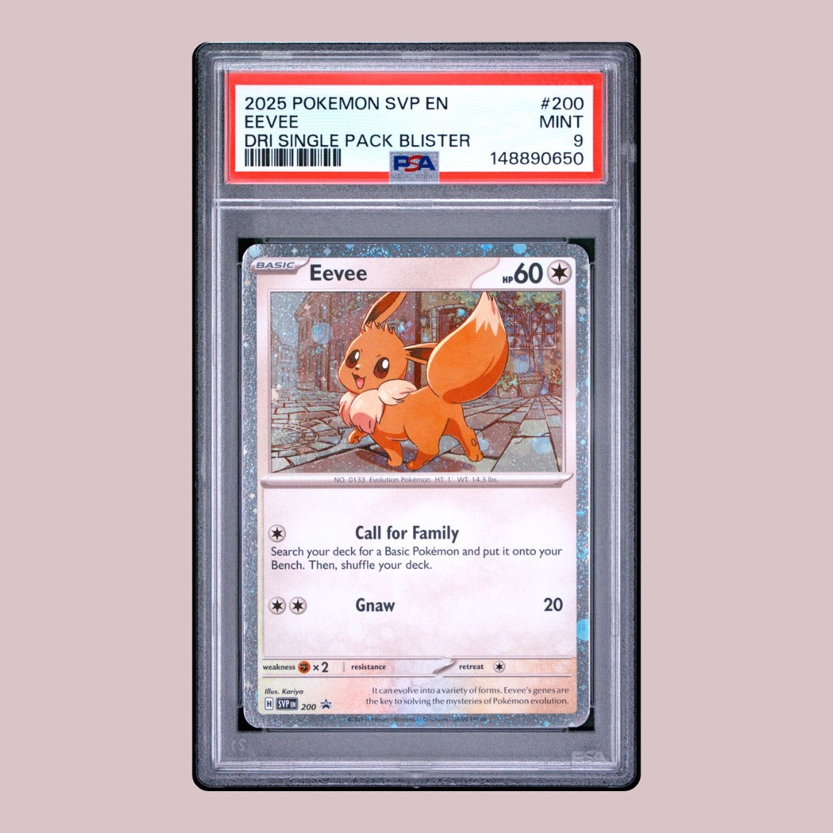 Eevee - 2025 Pokemon SVP EN - DRI Single Pack Blister - #200 - PSA 9 MINT