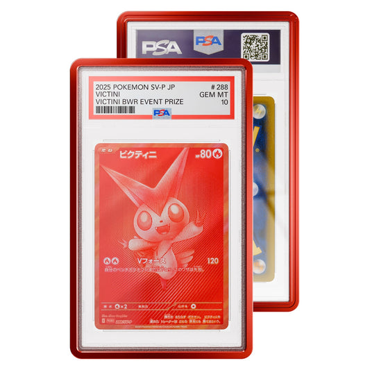 GradedGuard Metallic Crimson case on standard PSA slabs