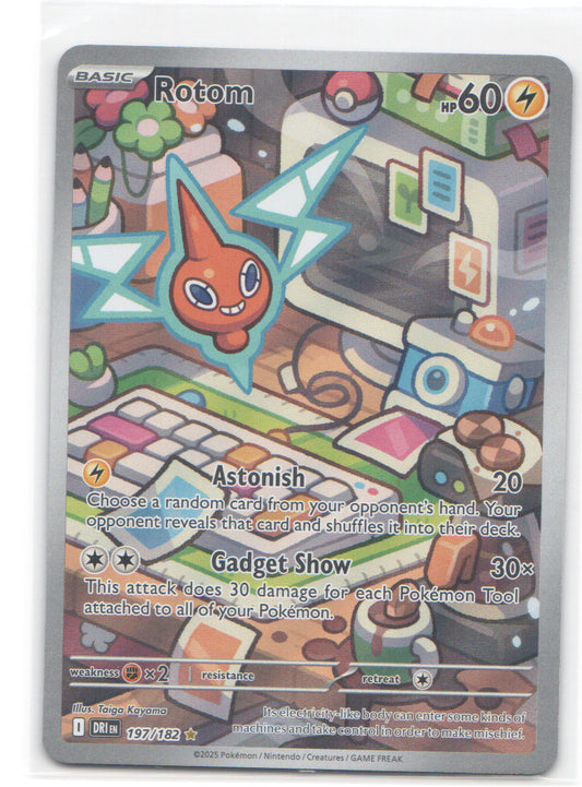 Rotom Illustration Rare SV10: Destined Rivals 197/182 NM
