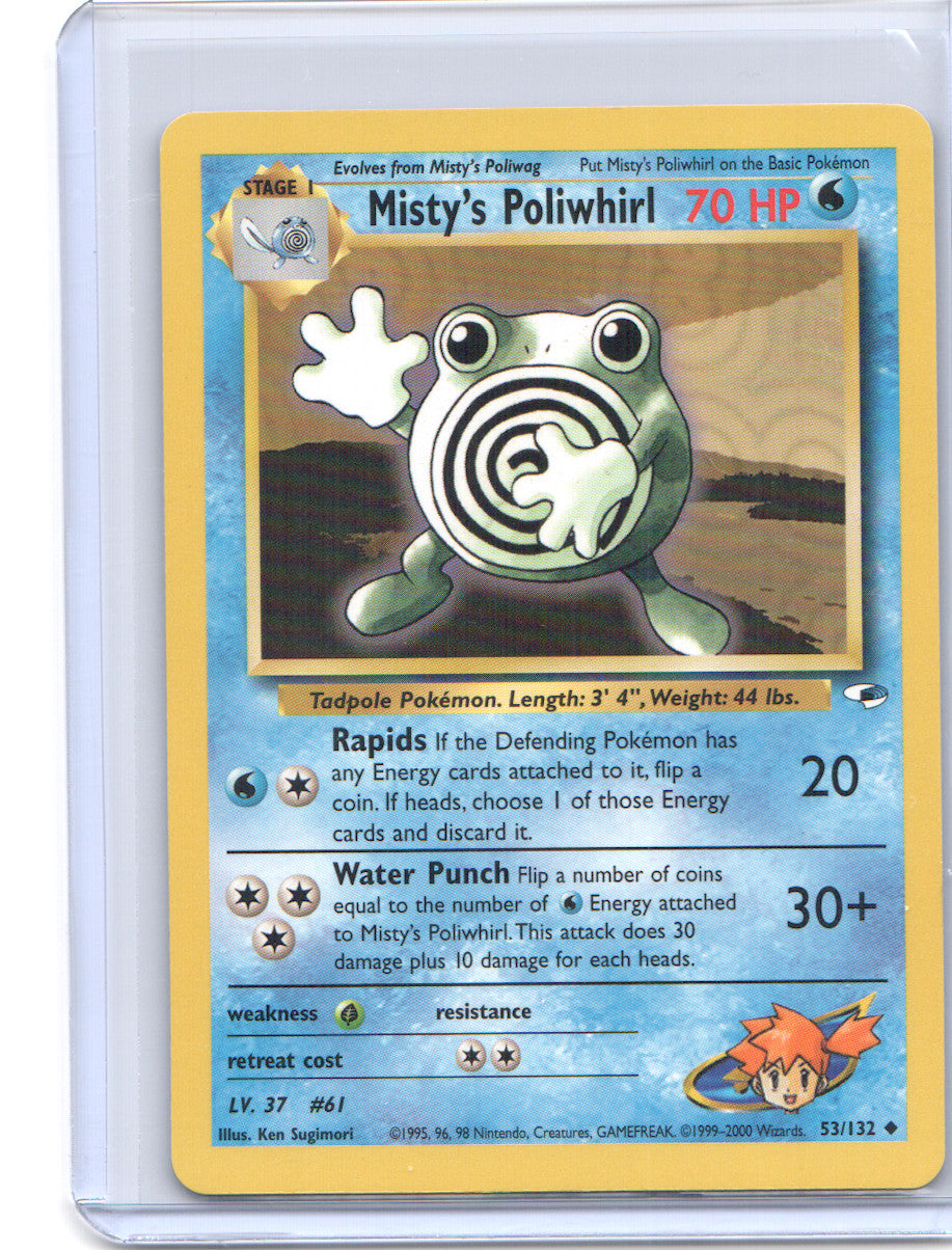 Misty's Poliwhirl Uncommon Gym Heroes 053/132 LP