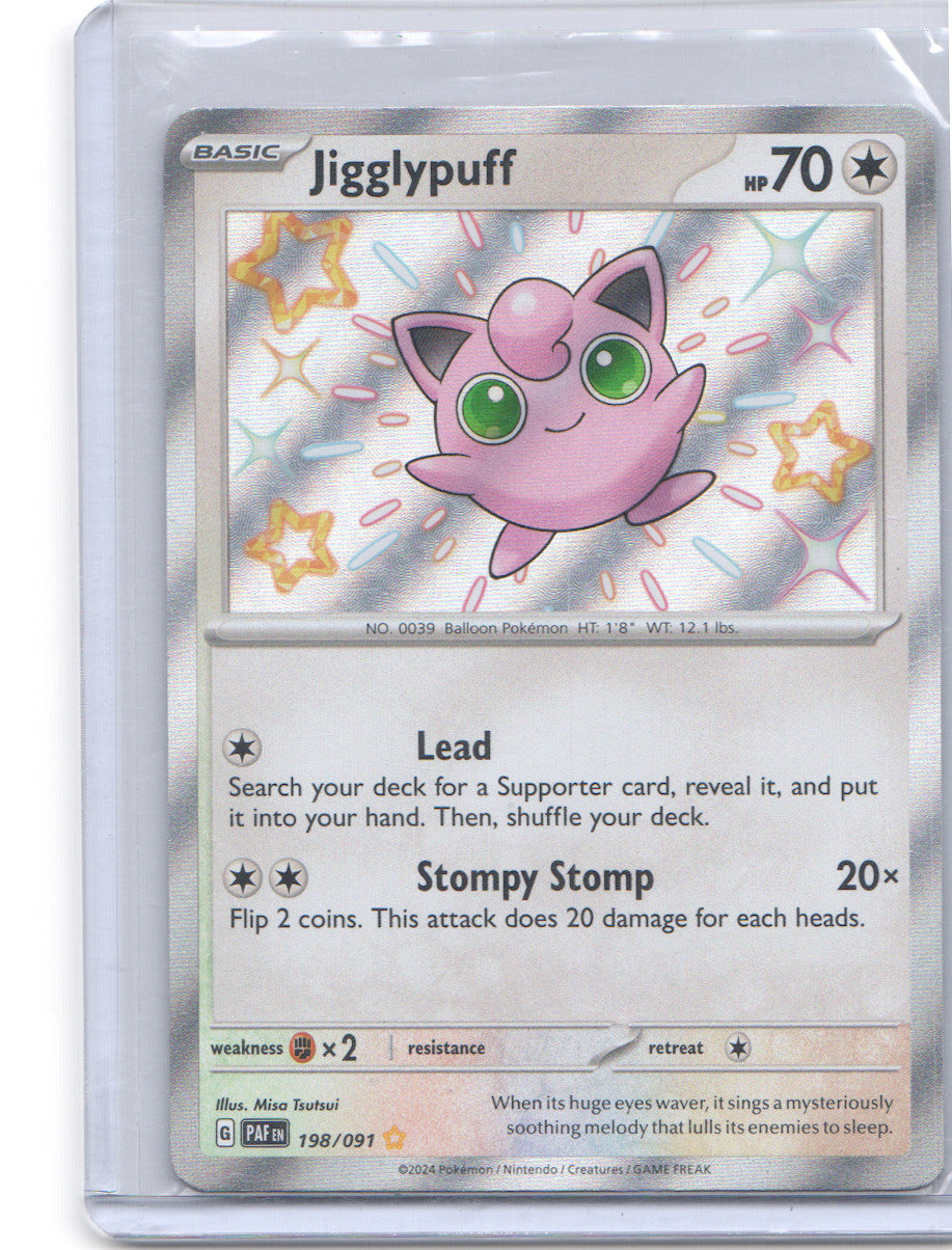 Jigglypuff Shiny Rare SV: Paldean Fates 198/091 NM