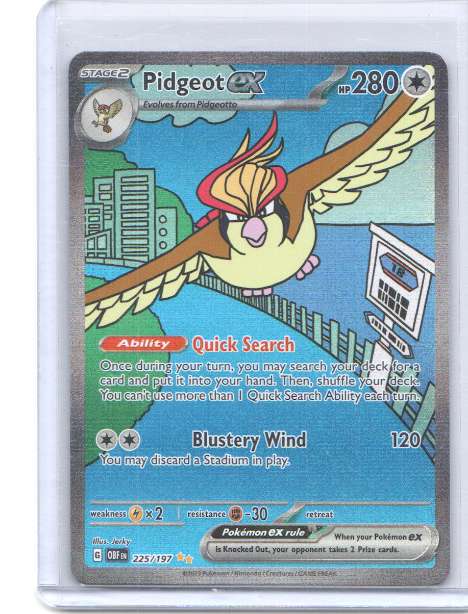 Pidgeot ex Special Illustration Rare SV03: Obsidian Flames 225/197 NM