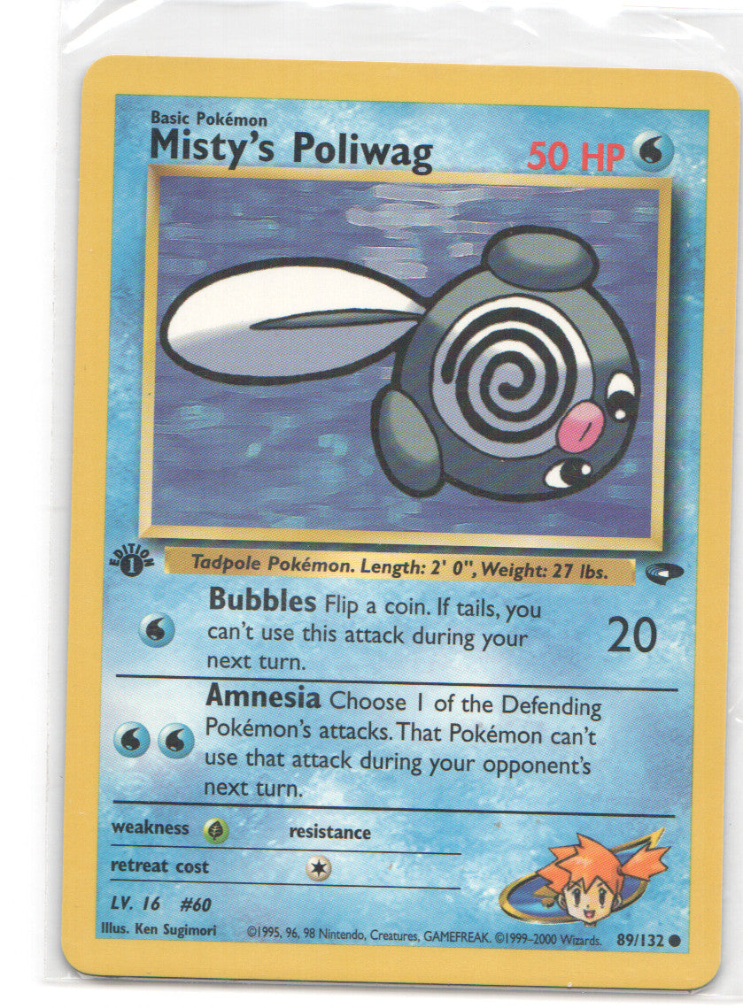 Misty's Poliwag Common Gym Challenge 089/132 NM