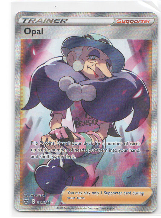 Opal (Full Art) Ultra Rare SWSH04: Vivid Voltage 184/185 NM