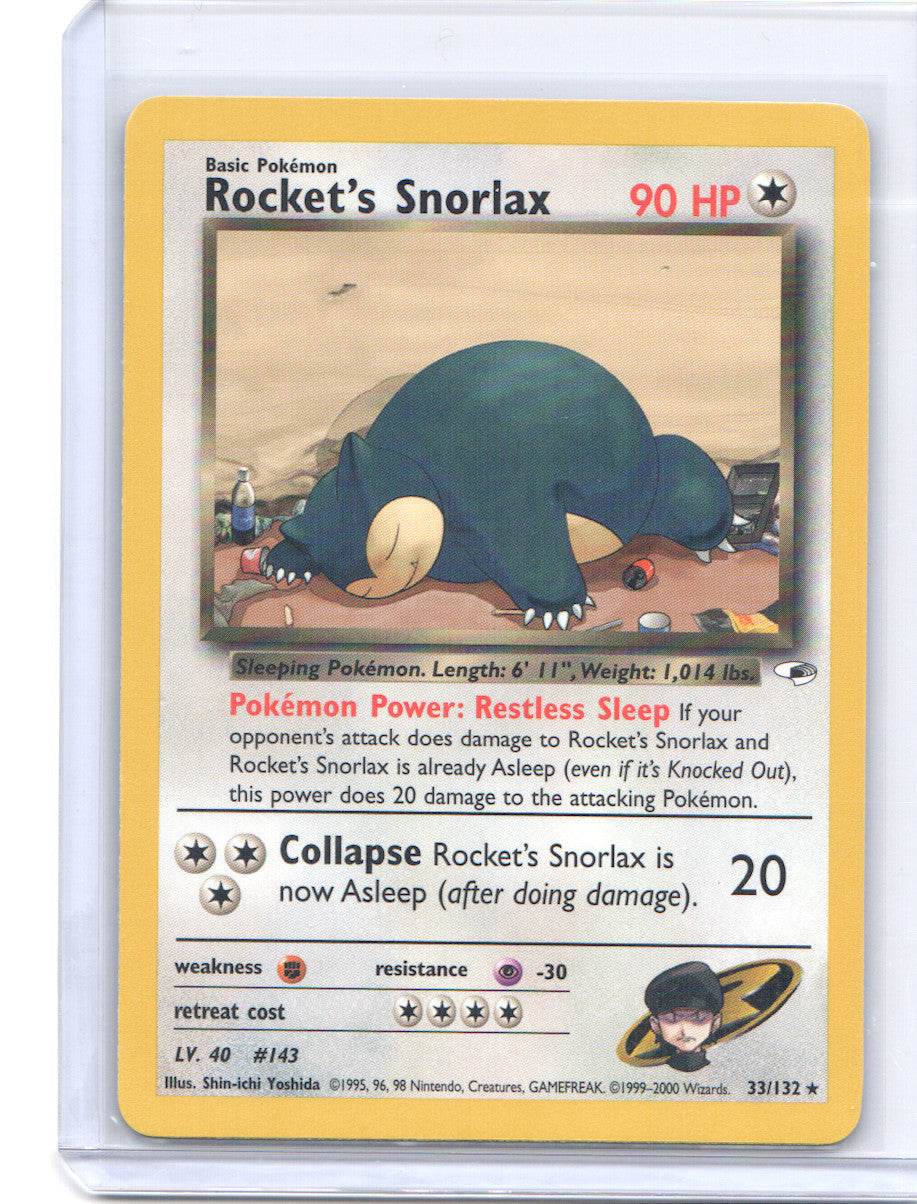 Rocket's Snorlax Rare Gym Heroes 033/132 LP