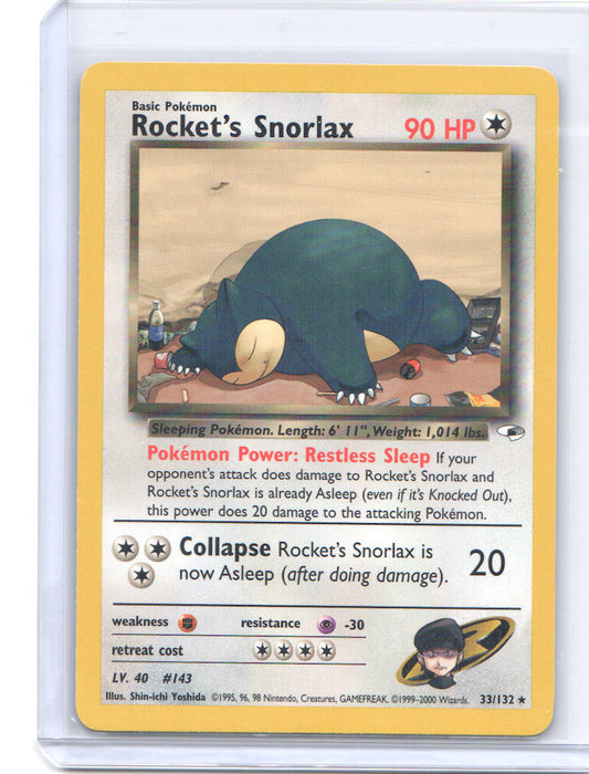 Rocket's Snorlax Rare Gym Heroes 033/132 LP