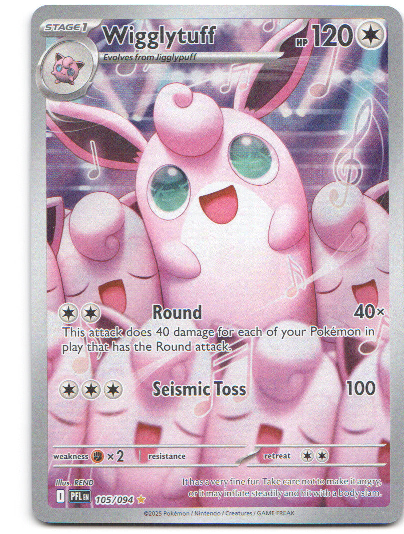 Wigglytuff Illustration Rare ME02: Phantasmal Flames 105/094 NM