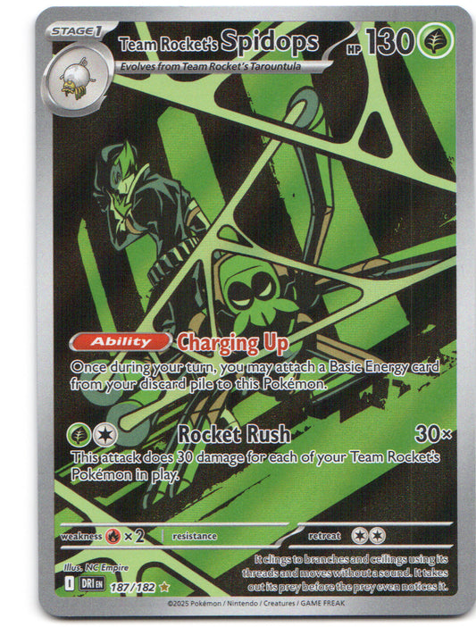 Team Rocket's Spidops Illustration Rare SV10: Destined Rivals 187/182 NM