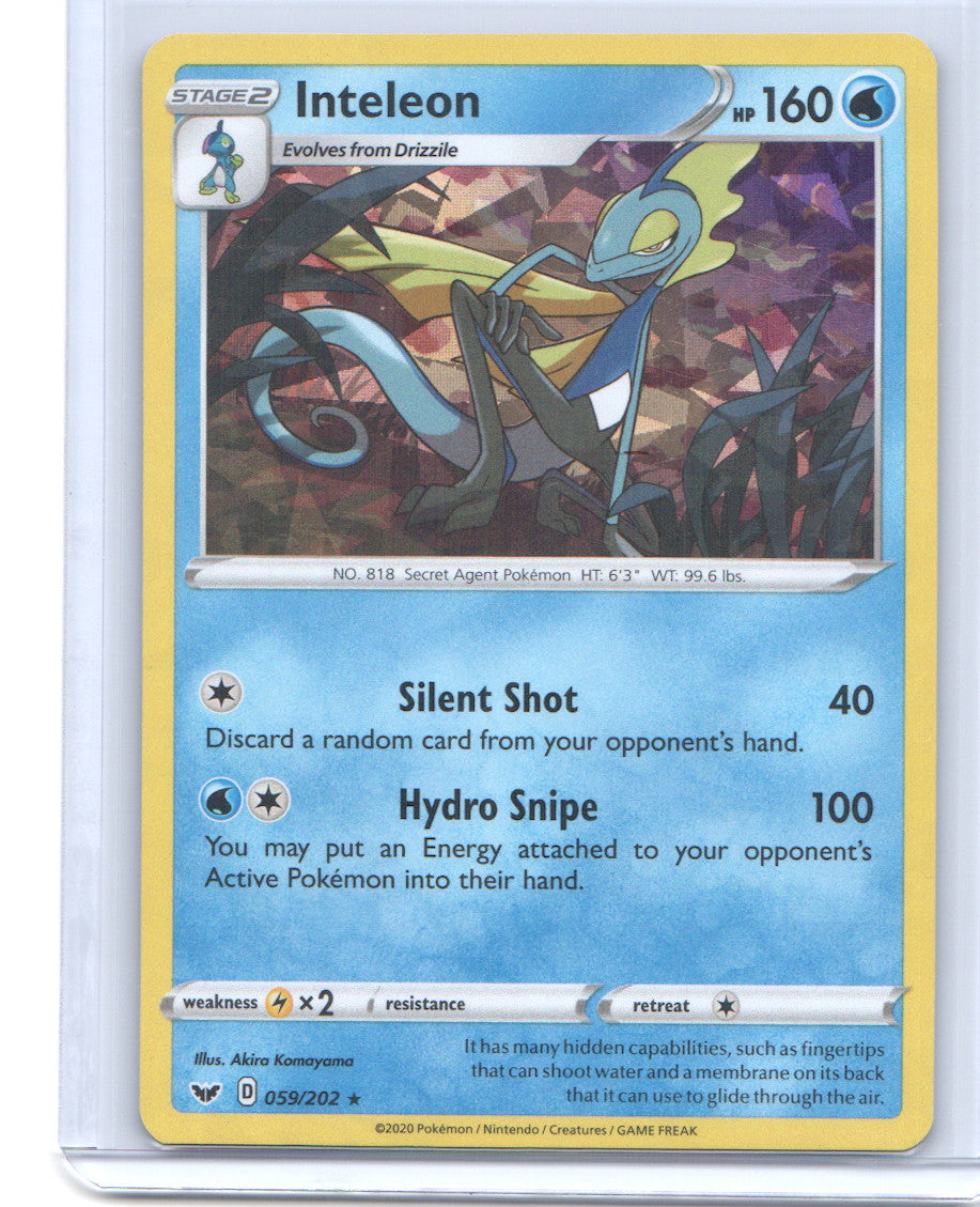 Inteleon (Cracked Ice Holo) Holo Rare Deck Exclusives 059/202 NM