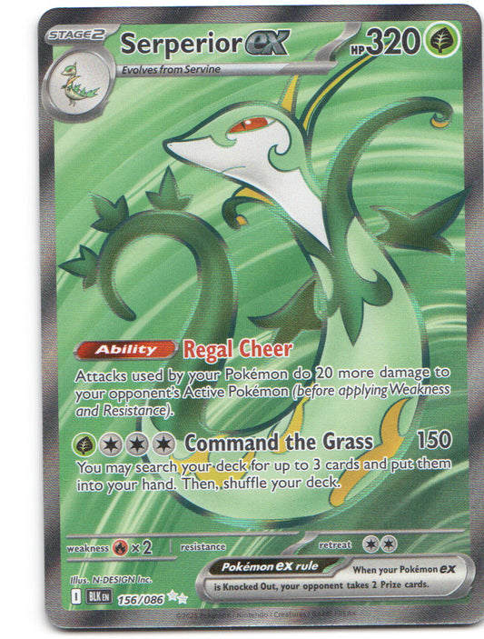 Serperior ex Ultra Rare SV: Black Bolt 156/086 NM