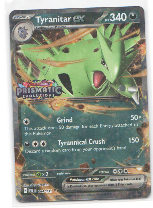 Tyranitar ex (Prismatic Evolutions Stamp) Double Rare Miscellaneous Cards & Products 064/131 NM