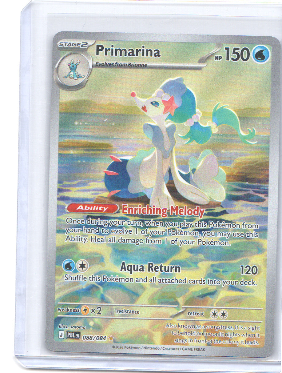 Primarina Illustration Rare ME05: Pitch Black 088/084 NM